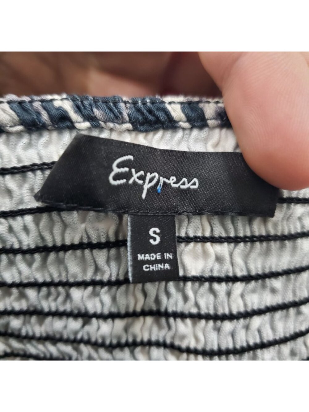 Express Women's Y2K Gray Leopard Smocked Back Hook & Eye Bustier Corset Top Sz S - Picture 4 of 8